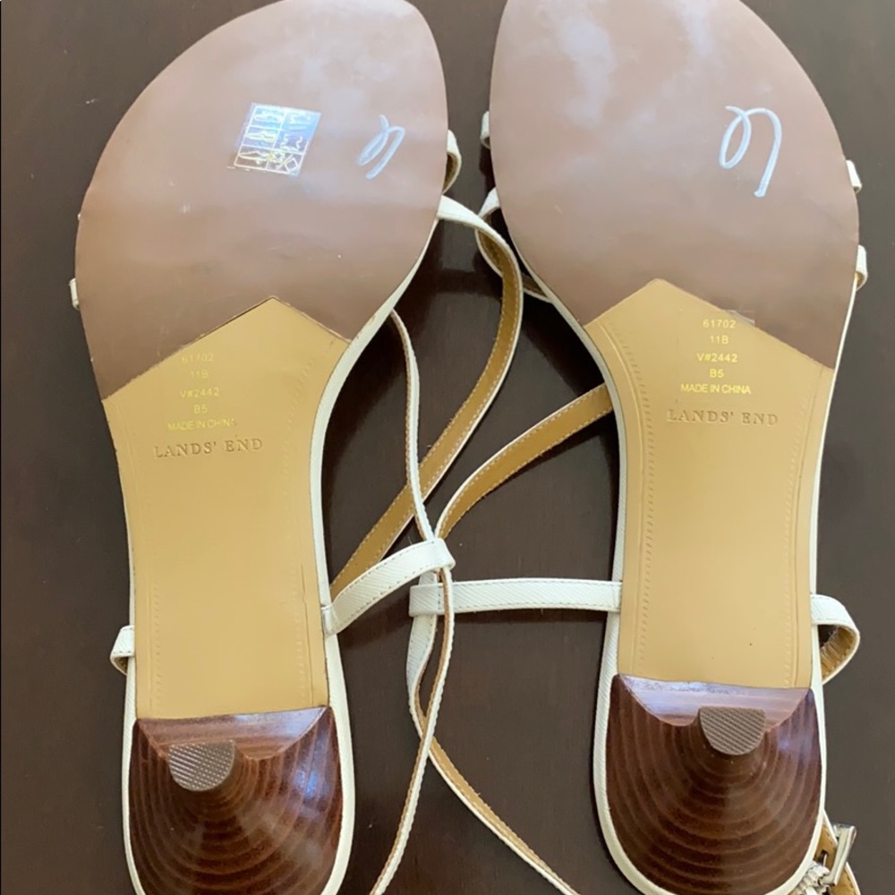 Lands End Strapped Heeled Sandals - Picture 4 of 5